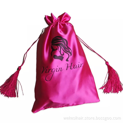 Design Logo Hair Extension Packaging,Beautiful Satin Hair Extension Packaging Bags